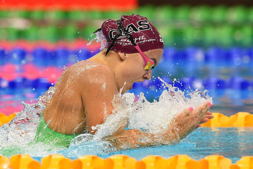 Georgia Bohl swims breaststroke