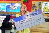 The winning cheque for $70 million for a Hervey Bay couple.