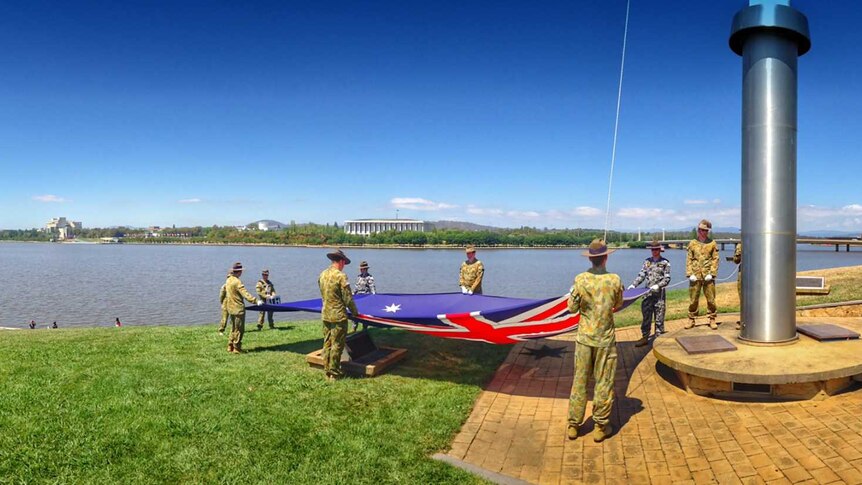 Defence force personnel prepare for Australia Day 2014.