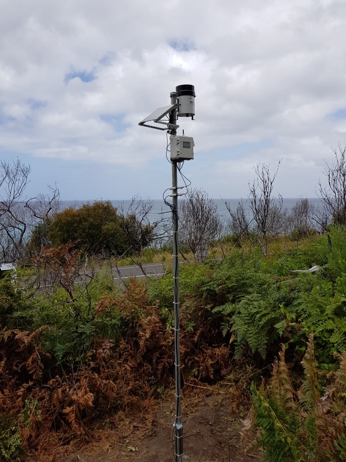 VicRoads weather station on Great Ocean Road