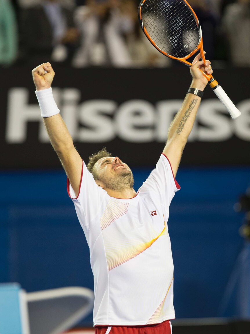 Stanislas Wawrinka wins at the Australian Open