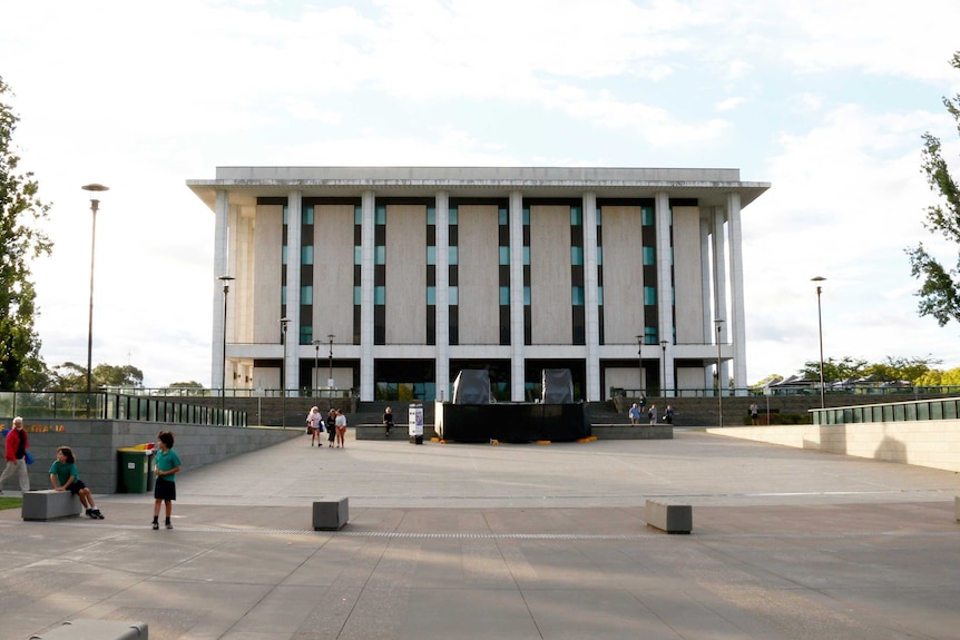 The National Library of Australia in the daytime.