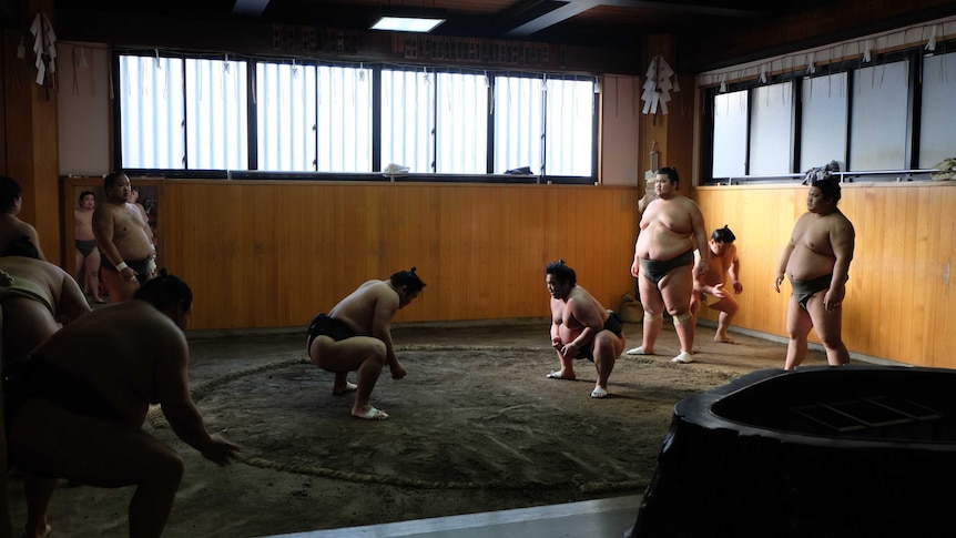 A sumo training house