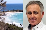 A composite of Boat Harbour Beach and councillor Darren Fairbrother.