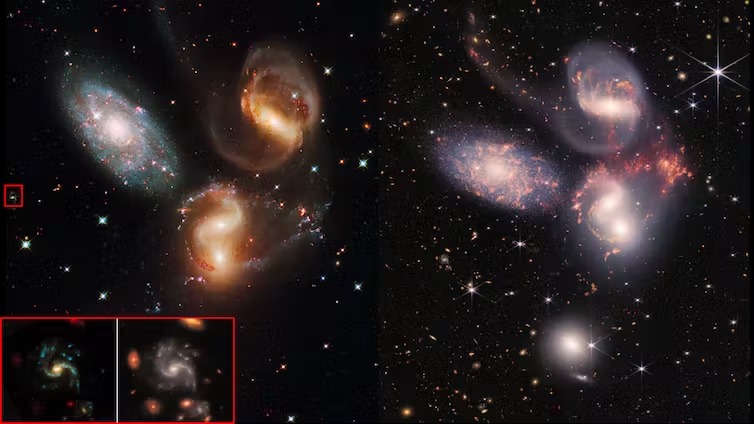 Imágenes del grupo de galaxias conocido como 