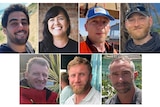 A composite photo of the seven aid workers who died in the Israeli air strikes.