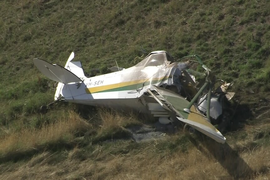 A crashed plane.