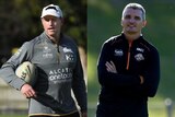 Composite of new Wests Tigers coach Michael Maguire and former coach Ivan Cleary.