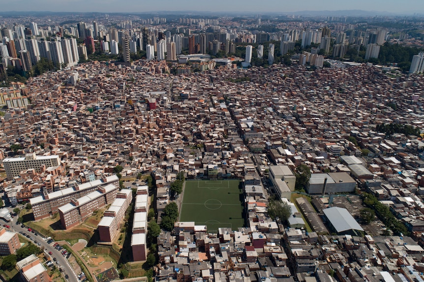 The Paraisopolis favela in Brazil