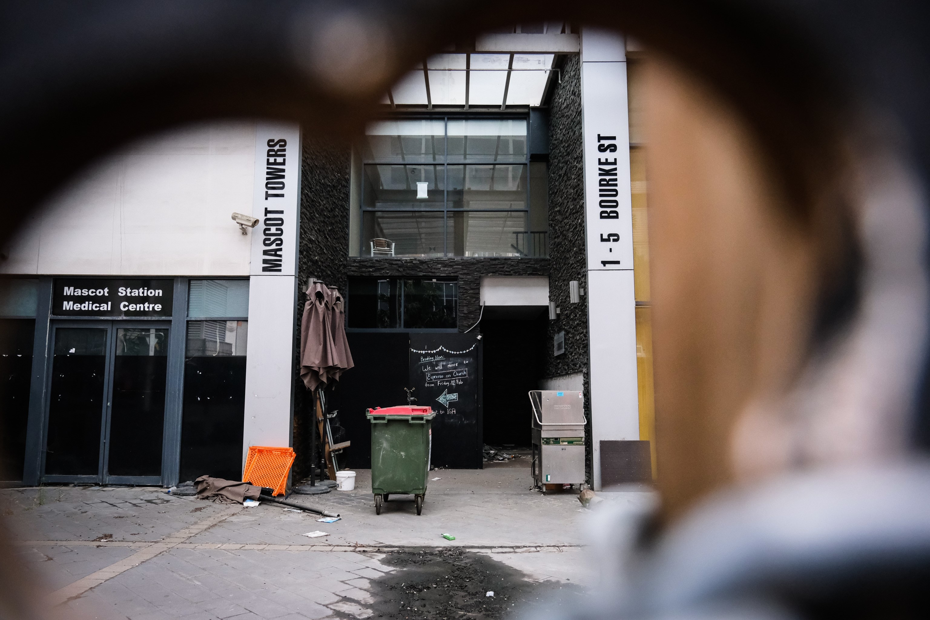 the outside of a disused building