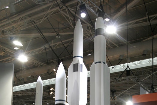Raytheon missiles at trade show