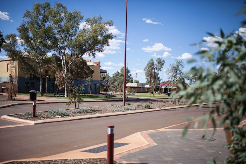 The main street in Laverton, WA.