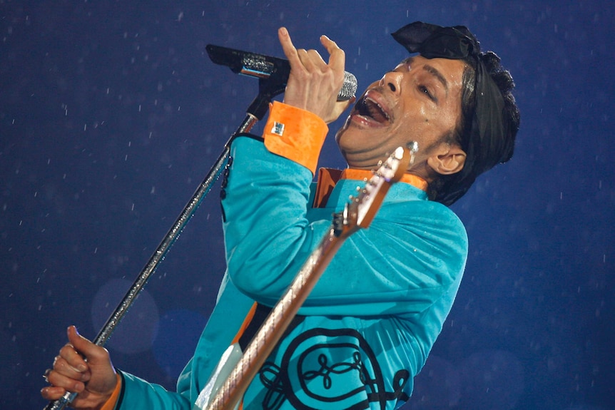 Prince performing Purple Rain