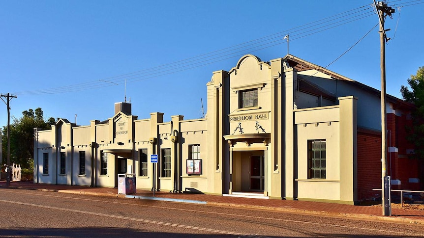 The Shire of Perenjori's council offices seen from across the street during the day.