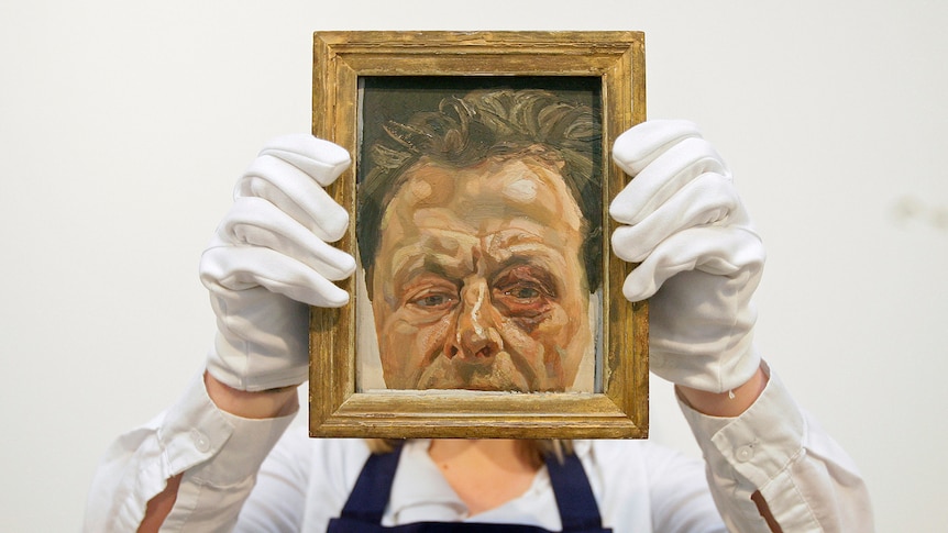 A painting titled Self-Portrait with a Black Eye by British artist Lucian Freud.