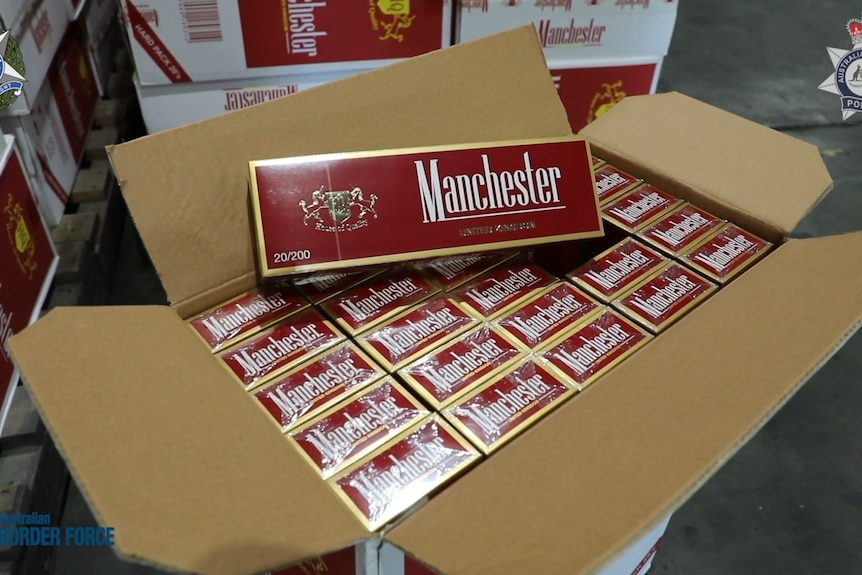 Box full of manchester cigarettes.