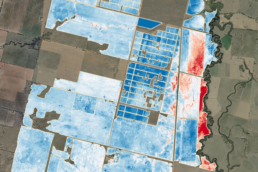 satellite image of a farm