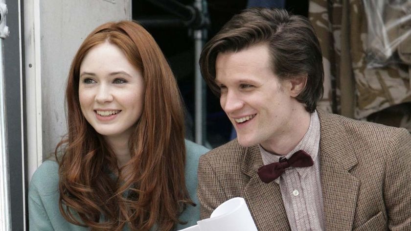 Matt Smith (right) and co-star Karen Gillan