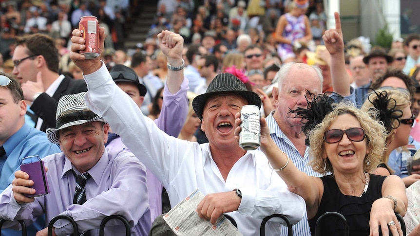 Punters enjoy the Geelong Cup