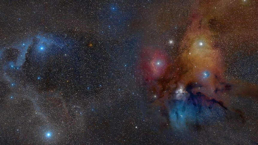 Close- up of the Rho Ophiucus star forming area
