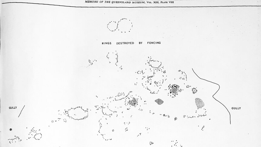 Original map of Gummingurru made by the Queensland Museum in the 1960s.