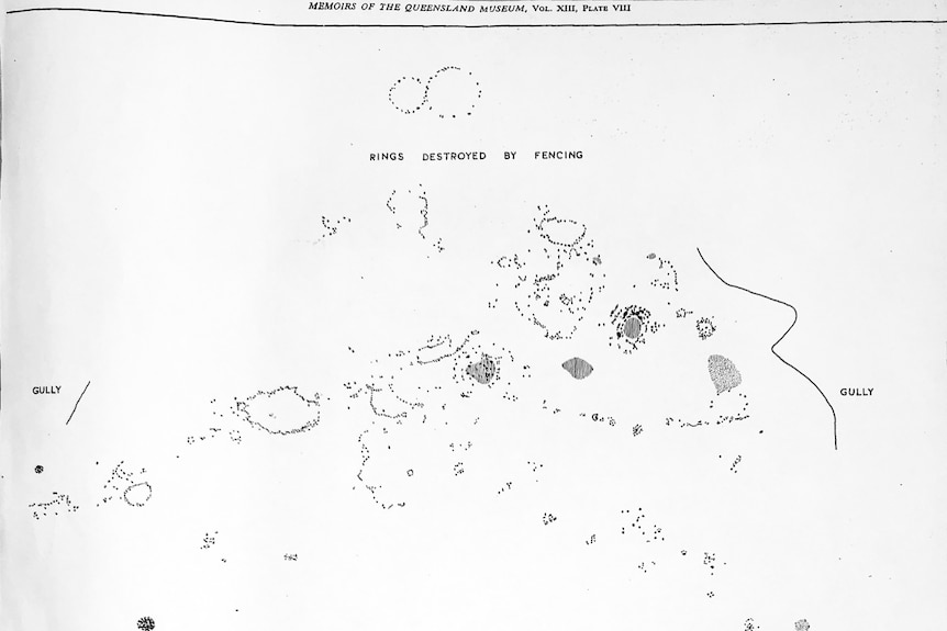 Original map of Gummingurru made by the Queensland Museum in the 1960s.