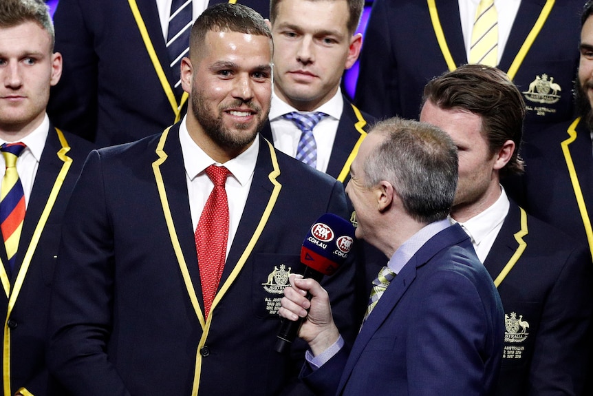 Lance Franklin talks to an interviewer