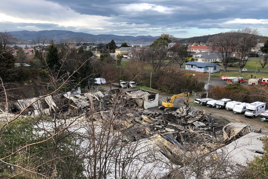 Caravans and trailer destroyed by fire