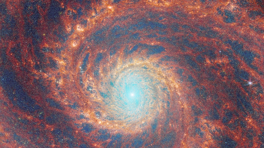 Infra red image of the whirlpool galaxy