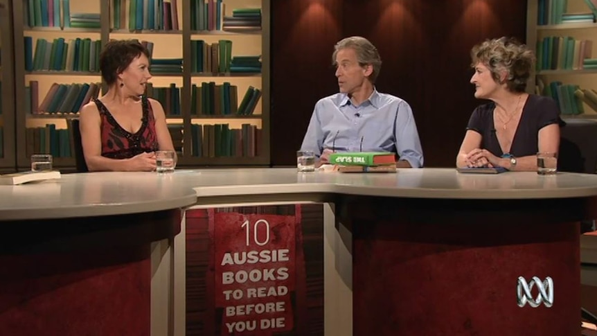 Presenter Jennifer Byrne and guests on panel