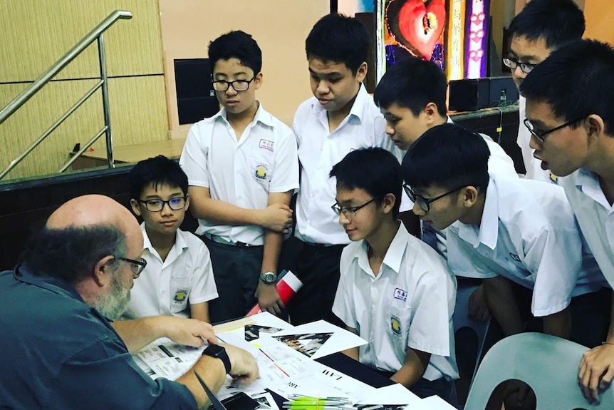 UTAS Adjunct Professor Rick Snell speaks to law school recruits in Penang, Malaysia