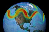 image of earth showing the Jetstream