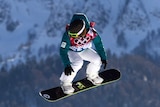 Torah Bright boarding in Sochi