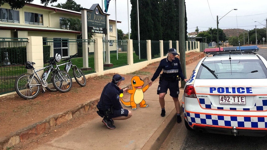 Officers from Mount Isa Bike Squad attended St Josephs Primary School in relation to Pokémon trespassers.