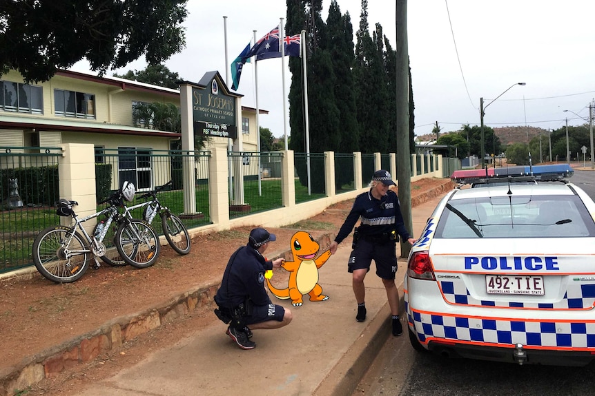 Officers from Mount Isa Bike Squad attended St Josephs Primary School in relation to Pokémon trespassers.