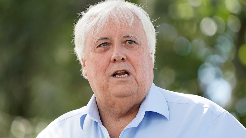  Clive Palmer is seen during a press conference.