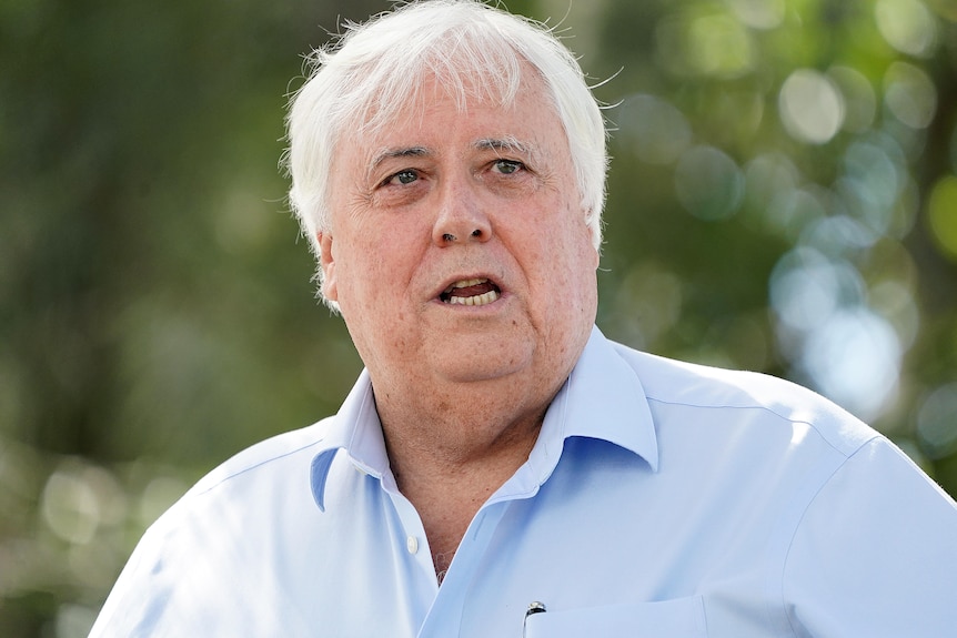  Clive Palmer is seen during a press conference.
