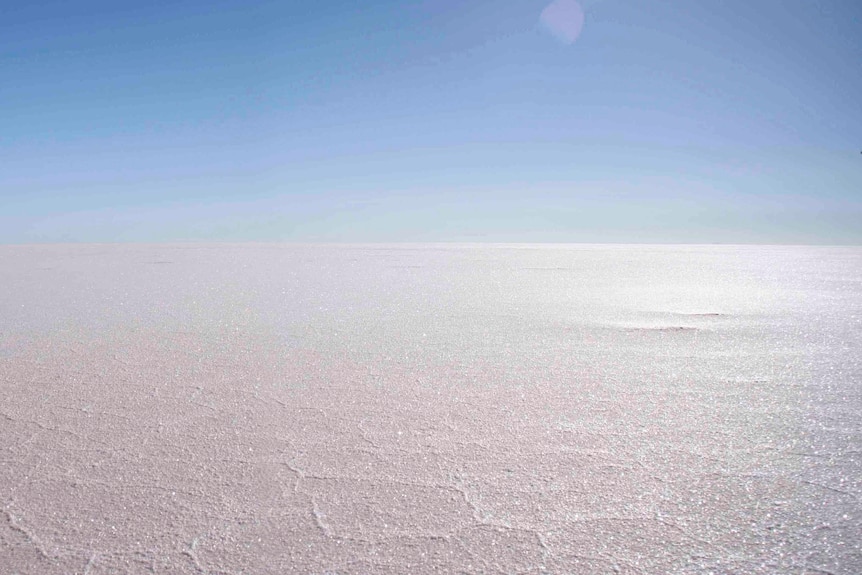 Salt pans on Lake Eyre.