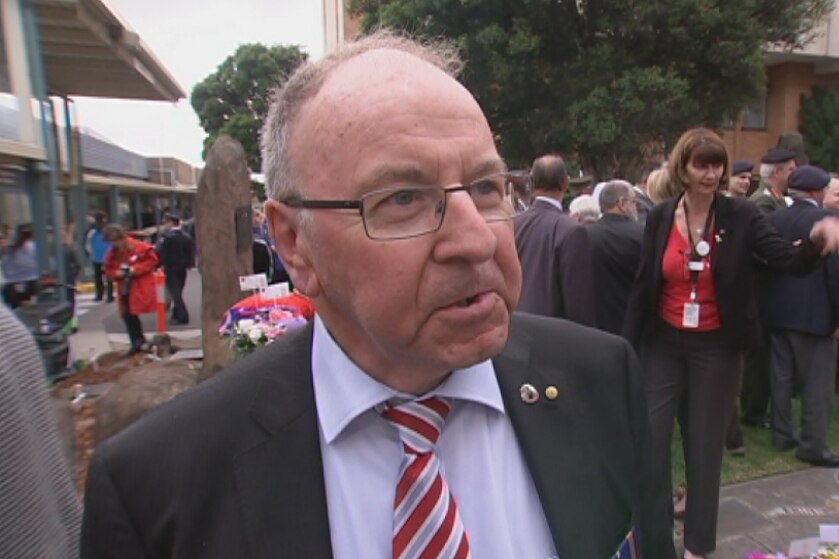 Robert Winther at Anzac Day service