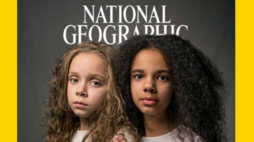 Image from the April issue of National Geographic magazine on the subject of race
