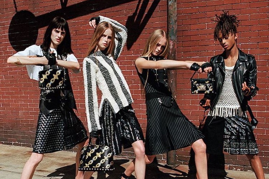 Jaden Smith appears in Louis Vuitton's SS16 women's wear campaign.