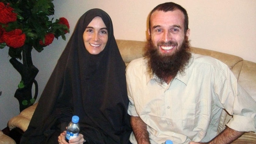 Freed hostages Amanda Lindhout and Nigel Brennan