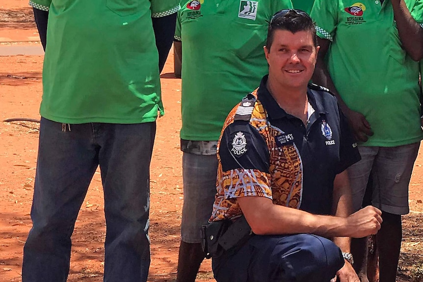 A photo of Senior Sergeant Chris Fox, who heads Bidyadanga Police Station in the Kimberley
