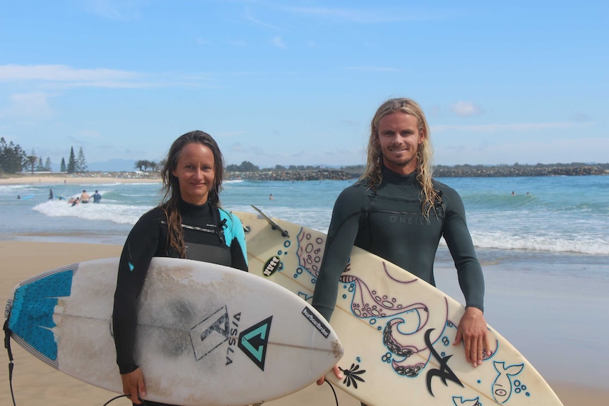 Rachel Wilson and Charlie Blacker at Port Macquarie.