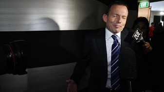 Tony Abbott following the National Press Club (Getty Images: Stefan Postles)