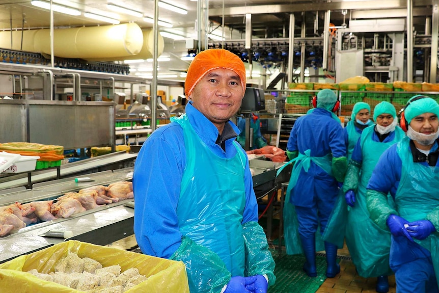 Asein ZaWaNa at chicken processing plant