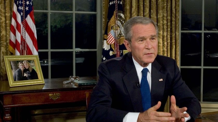 US President George W Bush says it is the right time for negotiations between Israelis and Palestinians (file photo)