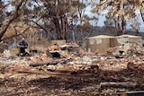 The home of Tim and Tammy Holmes near Dunalley was one of four structures destroyed at the site by bushfires.