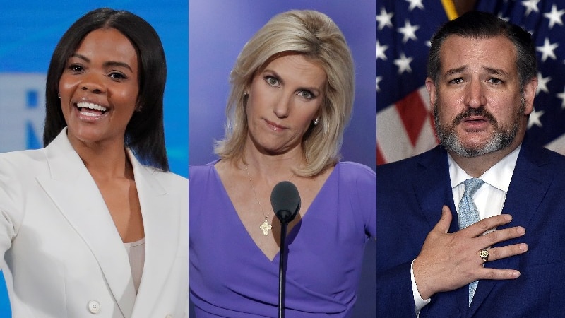 Candace Owens, Laura Ingraham and Ted Cruz