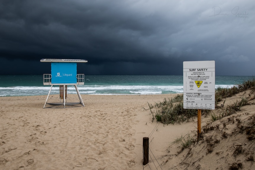 Storm clouds over Trigg beach.